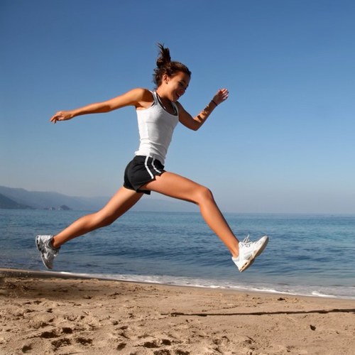 22, happy, running