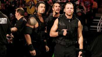 MST Superstars Dean Ambrose Roman Reigns And Seth Rollins. A Shield From InJustice.