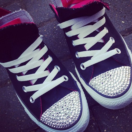 Spreading a bit of sparkle! Personalised swarovski crystal shoes