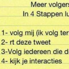 wil je meer volgers ? RT de tweets hieronder.