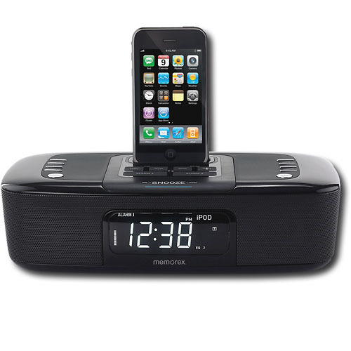 MemorexAlarm's profile picture. Designed to be small, sleek and functional, the Memorex Mini Alarm Clock for iPod and iPhone has a chic silhouette with the ability to play crisp, clear music.