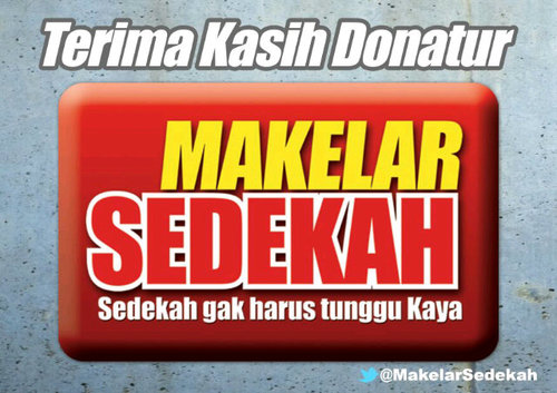 Pin : 3117FCFE | Phone/SMS 088806018261 | Rek Khusus #MakelarSedekah : Mandiri 124 00 2828 8000 an MAKELAR SEDEKAH | BCA 450 125 1288 an. AGUS PRAMONO - MASMONO