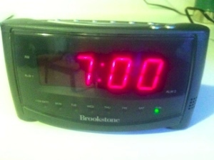 Just an alarm clock with a lot of time to kill. GISHWHES.