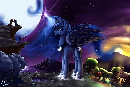 (Rp) Princess Luna Princess of Night and Moon. Sister of Princess Celestia. I am a Alicorn and Ruler of Equestia