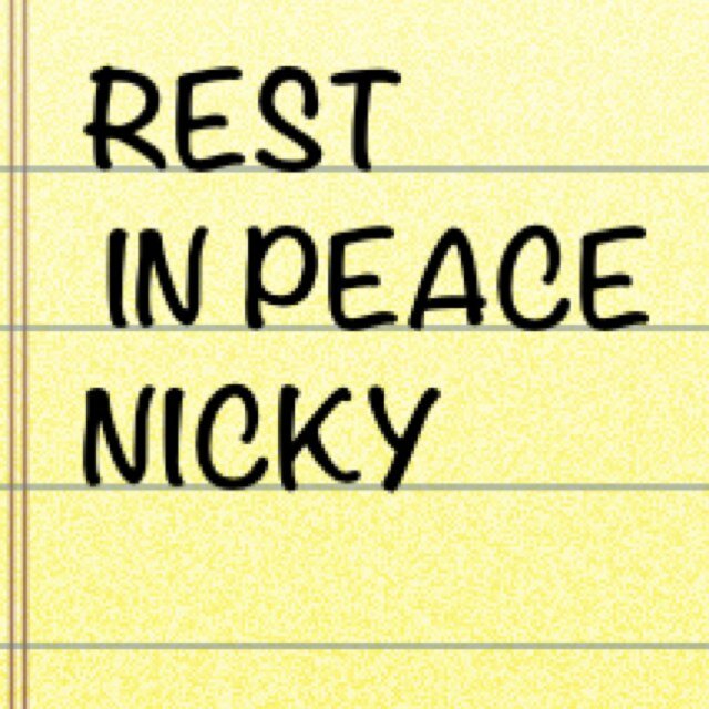 Im Nicky's cousin. She taught suicide was an option. We miss her so mutch :'(