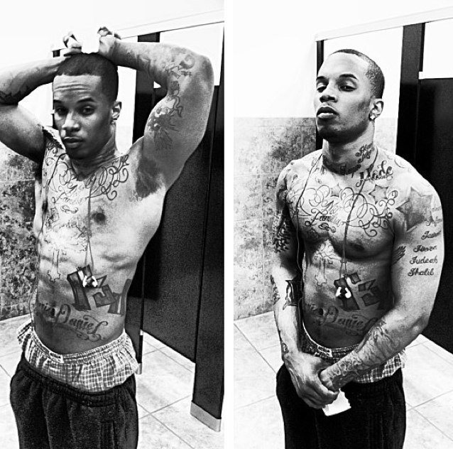 Suwoo red flag on my neck born a killa. #InkKing