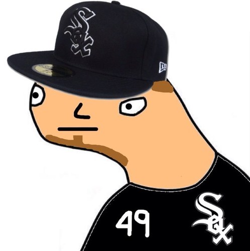 am Chres sele frum de chicugo wite sux. #49 . Not affiliated with the White sox or chris sale. ORIGINAL TOON