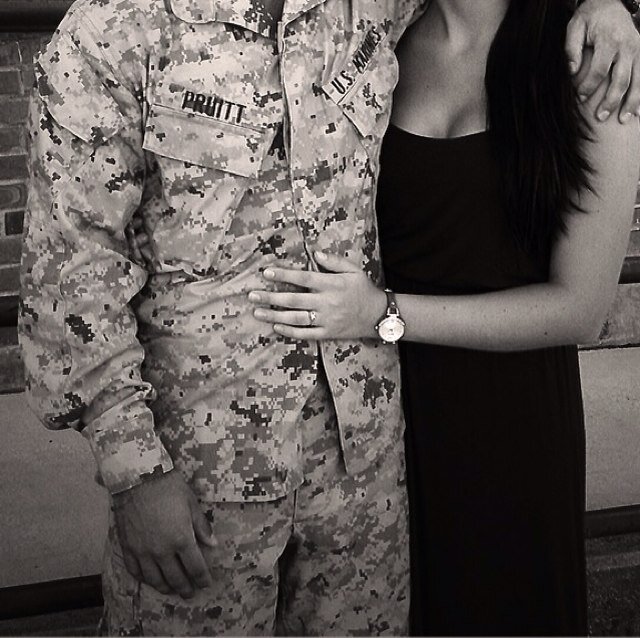 In love with my best friend, my hero, my marine. High school sweethearts patiently waiting. #SemperFi