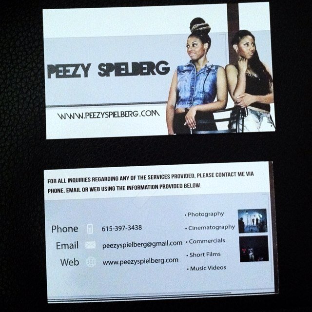 Great Quality Music Video's, Photshoots, Commercials & Short Films.For Any Inquires, Contact Peezy Spielberg @ PeezySpielberg@Gmail.Com Or By Phone 615-397-3438