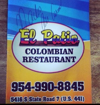 Located in Hollywood Florida! Best Colombian Food!
