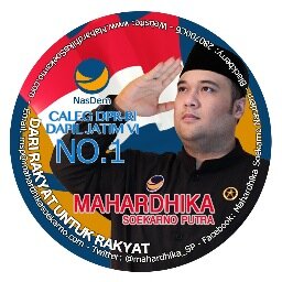 Mahardhika Soekarno Putra (Didi Soekarno)
 CALEG DPR RI DAPIL JATIM VI No 1 PARTAI NASDEM.
 Pin BB: 280700c6  Phone: 081294899991