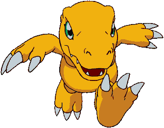 Hi im Agumon my friend is Kari and Tai he is my trainer #RP#DigimonRP