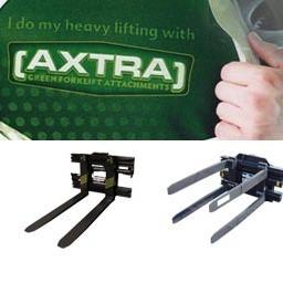 Axtra Green Forklift Attachments! For your forklifts, strong in recondition, your green partner. We can offer a variety of attachments from different brands.
