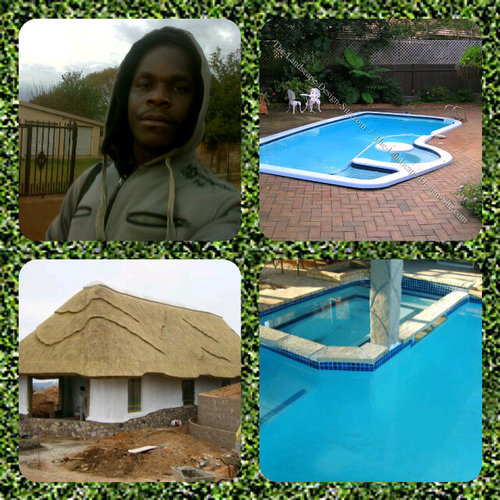 We do new and old swimming pools, lapas and paving, fibea glass, marblelite, and many more, any repair any size pools, for more call innocent 0790658805