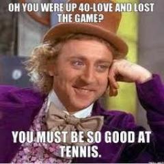 tennis related trolls and memes.