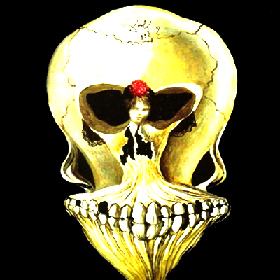 (ballerina in un cranio)