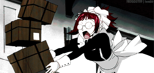 || I'm the Phantomhive household's maid || Don't take my glasses. They were a present from the young master || I'm good with guns, and I'll protect the estate |