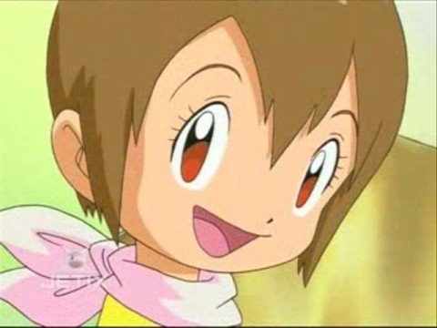 Hi! I'm Tai's little sister and I have the crest of light! My wonderful partner is Gatomon/Tailmon!