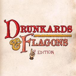 Drunkards and Flagons is a Simple, Open-ended Roleplaying Drinking Game. No boards, no cards - just your booze, a d20, and your imagination.