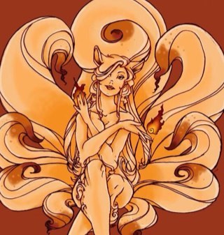 Kitsune, Amaterasu or Ninetails. I am the Protecter of All. Little Godie is my friend. We are from Future Heavens. Half Fox half Wolf Goddess and half human