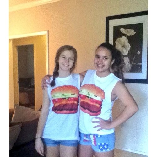 Celine & Carleigh. Luke, Michael, Calum, Ashton. They will follow you someday, be patient beautiful(: 0/4