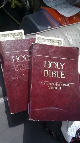 we are a large family of people helping those less fortunate find hope, food, and shelter. We pass out bibles jackets food and coffee. Need a bible, just ask!