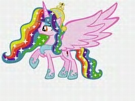 I am a princess, a best princess ever, with beautyful a rainbow color in my hair and my tail .. WUuHUu..