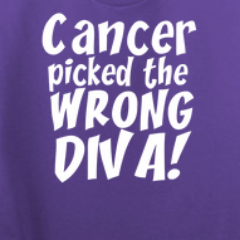 Cancer Picked The Wrong Diva, not once but twice. The second time I won. I AM a Survivor!  Follow us  FB http://t.co/Mz7DNUFDhu & check out our Cancer Diva tees