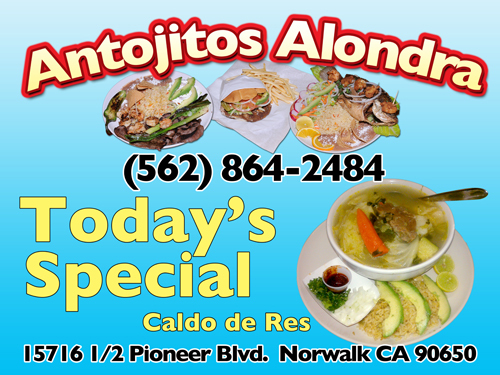 We are a Fine Dine Mexican Restaraunt! 
CHECK US OUT! 
We are located in Norwalk, Ca
Address: 15716 1/2 Pioneer Blvd. Norwalk CA 90650
Phone: (562) 864-2884
