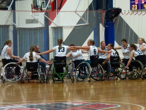 Sydney University Flames Wheelchair Basketball Team. Competing in the Women's National Wheelchair Basketball League (WNWBL). A WSNSW/ACT and SUSF team.