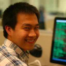 scientist studying biology with computers