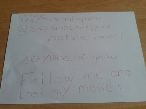 volg me en abboneer me op youtube sexyminecraftgamer