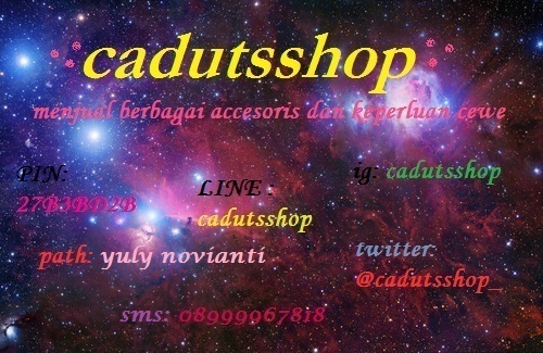 Mari follow @cadutShop2 karna yang ini lupa pass. Jadi aktifnya yg baru :) thanks ;)