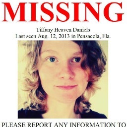 Tiffany Heaven Daniels has been missing since Aug. 12, 2013. Help bring her home safely. Report a tip: 850-435-1900.