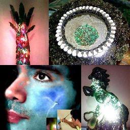 MY EXCLUSIVE STYLE:THE MERGING OF THE ARTS (OIL PAINTING, MOSAIC,STAINED GLASS, SCULPTURE ). ALL COMBINED IN A SINGLE WORK OF ART WITH GEMSTONES,GOLD AND RESIN.