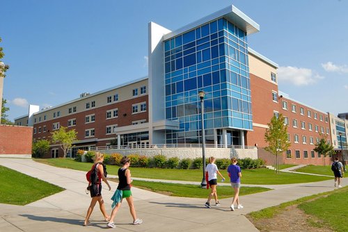SUNY Cortland’s second newest residence hall, a LEED certified green building, opened August 2005, has four floors featuring quad-doubles, mixed students.