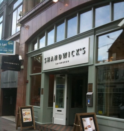 A trendy pub in Edinburghs West end.