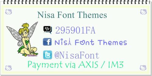 NisaFont's profile picture. Font & Thema | Font Pack | Logo Design Olshop | add••2af5e8eb | Rek Mandiri, pulsa 3/axis | Facebook : Nisa Font & Themes!☺