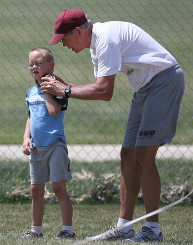 Brenda's husband, Tyler Aaron and Drew's father and grandfather to Madison and Mackenzie. Coaching Track and Field and teaching at Central College