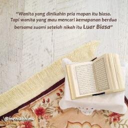 menikahimu's profile picture. Wanita yang dinikahin pria mapan itu biasa. Tapi wanita yang mau mencari kemapanan berdua bersama suami setelah nikah itu LUAR BIASA | IG: @menikahimu