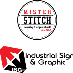 We offer professional sign & graphic services, as well Advertising Specialties & Embroidery Services. (ISG is a division of Mister Stitch Embroidery).