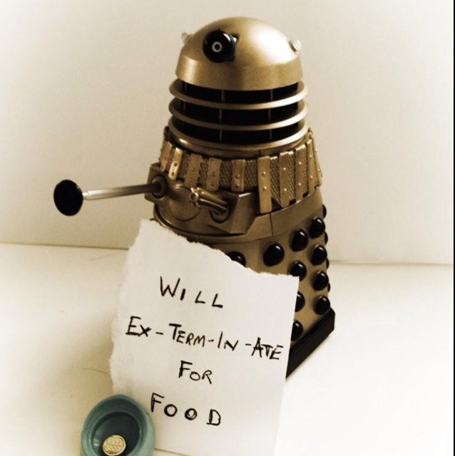 STAR OF THE DALEK SHOW.

CURRENTLY UNEMPLOYED.