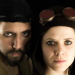 Playful partner acrobats! Vivacious circus and fire performance. People/places/art/entertainment