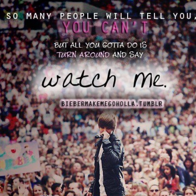 There's gonna be times when people say you cant sell out Madison Square Garden. but you know what i tell them? #NeverSayNever
-justin bieber