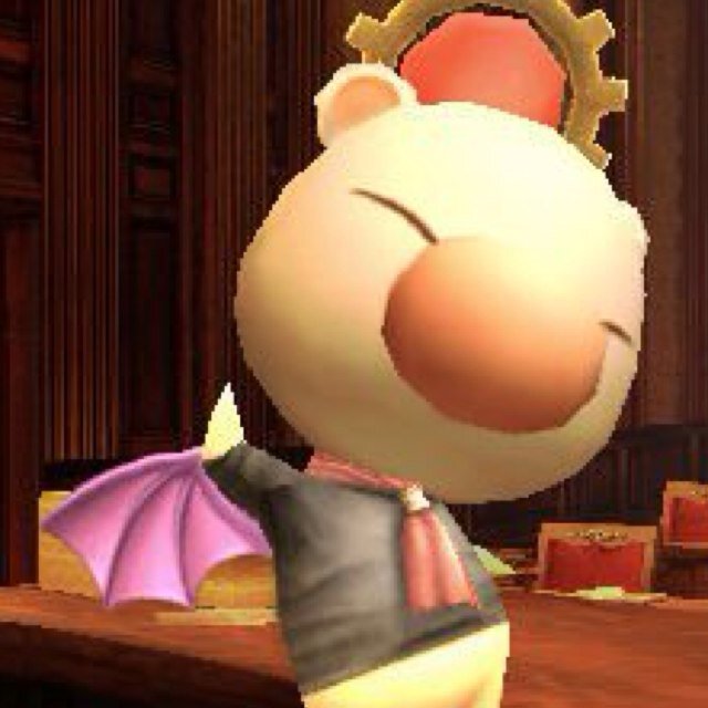 My name is Hattsumikamine Rōtoyōsuna Eripuruchi Kupo! But Cinque nicknames me Moglin Kupo! Mog relay orders to Class Zero when they are carrying out missions!