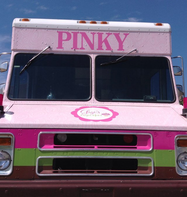 Pinky, the Gigi's cupcake  truck. She travels the streets of Indy and central Indiana. Contact her here for a visit. 317-577-2253.