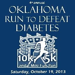 The Oklahoma Run to Defeat Diabetes 5K will be held Saturday October 19th, 2013. Our 4th annual race takes place at Gaylord-Family Oklahoma Memorial Stadium!