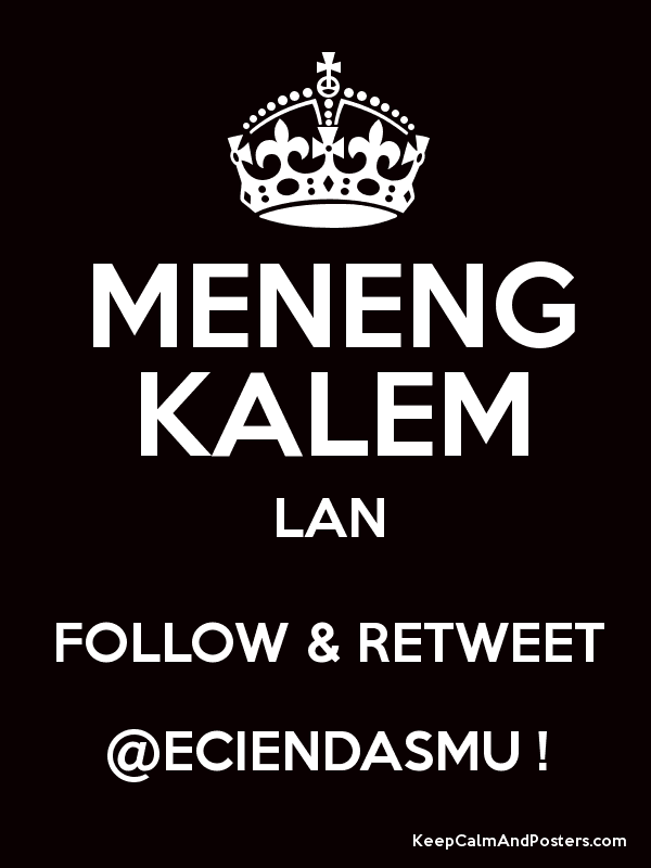 Hanya sekedar akun kata-kata. Just for fun. Jangan dianggap serius. CP : eciendasmuu[at]gmail[dot]com