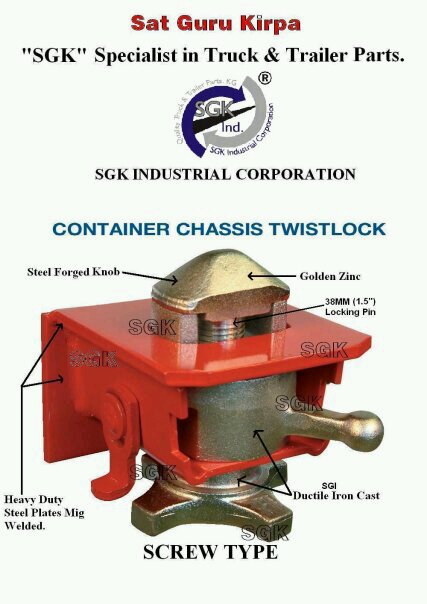 Mfg.&Exporter of Truck Trailer Parts, Mechanical Suspension Kits, Twist Locks, U bolts etc.. Europe, Africa, Australia, US, Middle East. sgksales@sgkindia.co.in