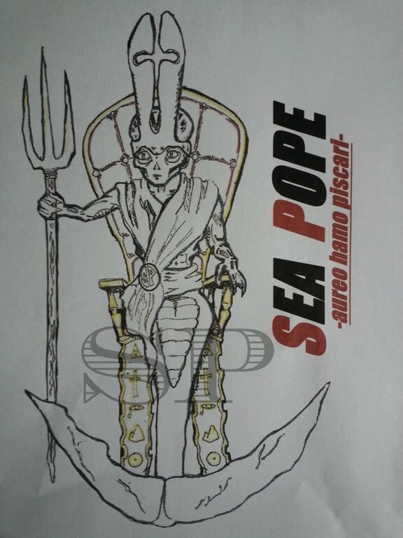 Sea Pope is one of the satirical pieces of #Comic art created by #Detroit artist, Matt Launiere Be on the look out for more art/merchandise soon! #FOLLOW